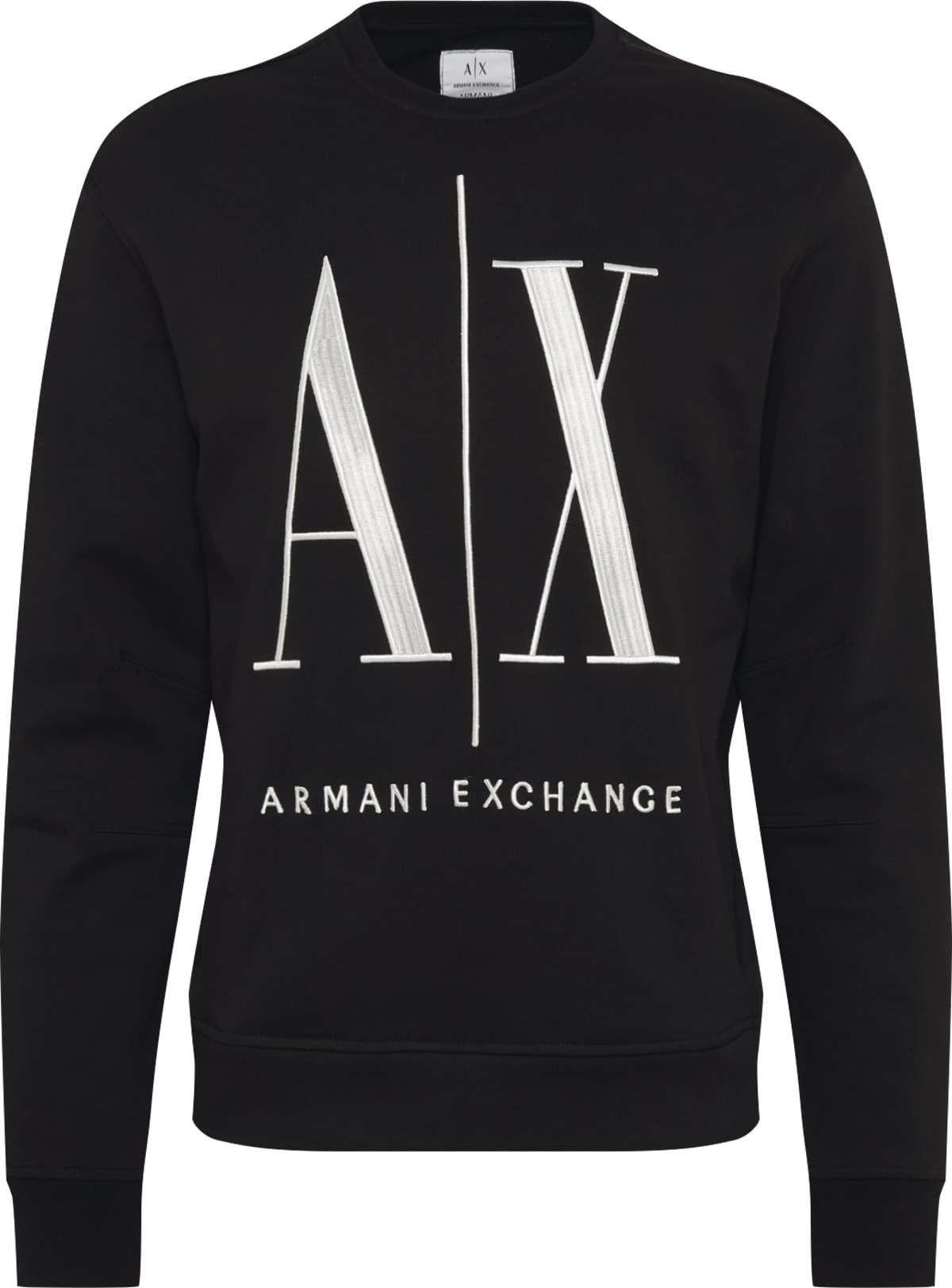 ARMANI EXCHANGE Mikina bílá / černá