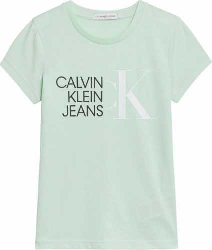Calvin Klein Jeans Tričko mátová / černá / bílá