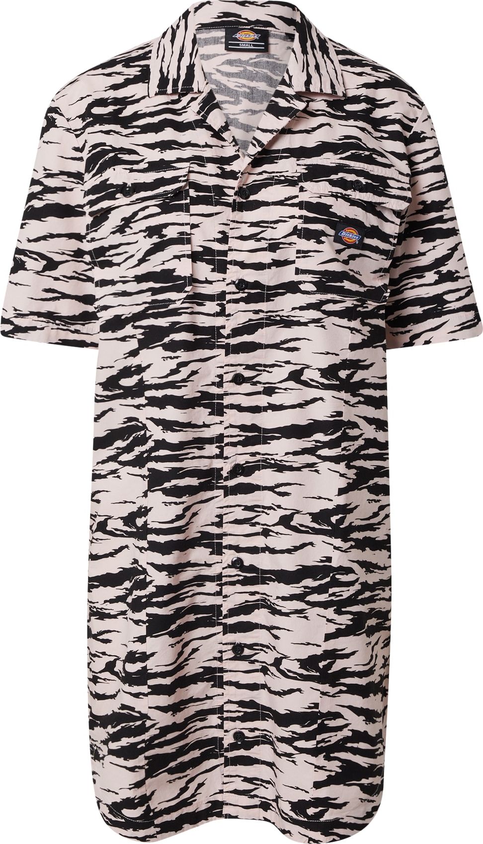 DICKIES Košilové šaty pudrová / černá