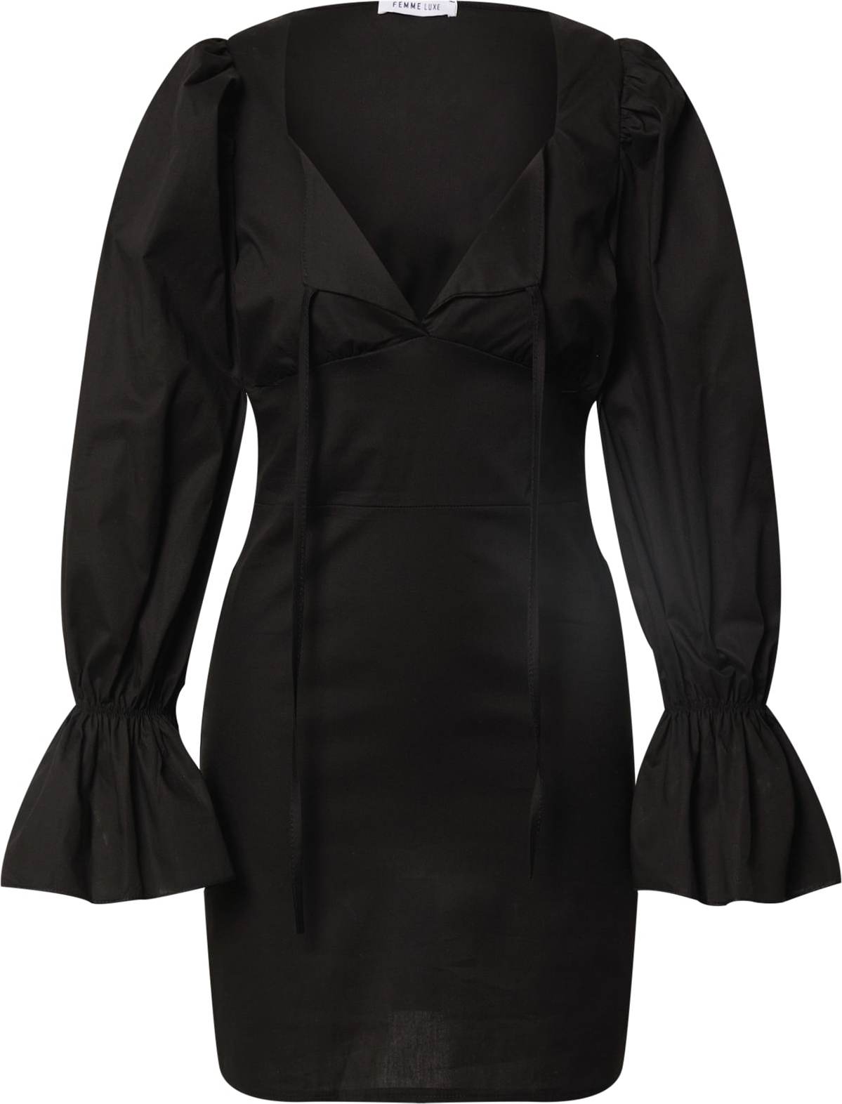 Femme Luxe Košilové šaty 'FAYE' černá