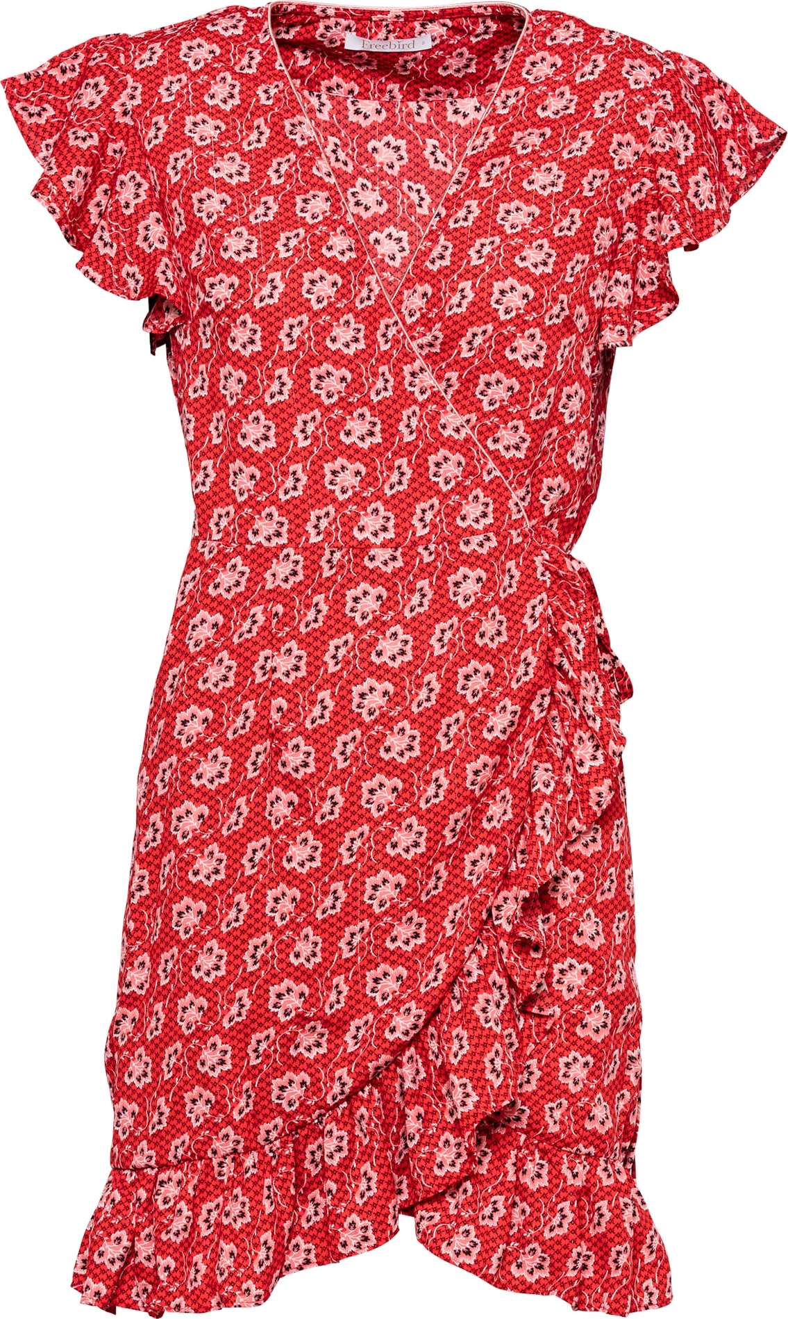 Freebird Letní šaty 'Rosy' červená / růžová / bílá / černá