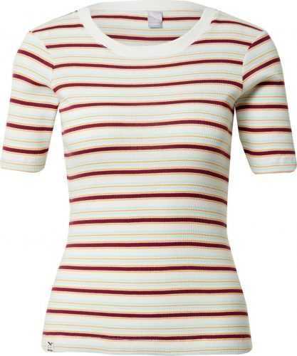 Iriedaily Tričko 'Mimie' žlutá / vínově červená / bílá / tyrkysová