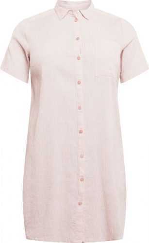 KAFFE CURVE Košilové šaty světle růžová