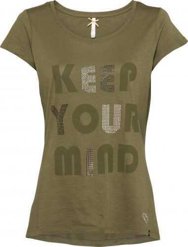 Key Largo Tričko khaki / bílá