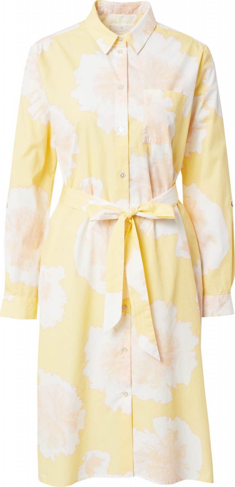 LIEBLINGSSTÜCK Košilové šaty 'Rafaela' žlutá / bílá / růžová
