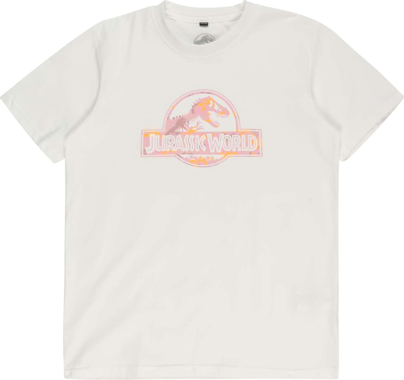 Mister Tee Tričko 'Jurassic World' bílá / pink / oranžová