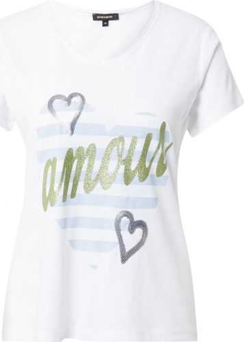 MORE & MORE Tričko 'Amour' bílá / zlatá / světlemodrá