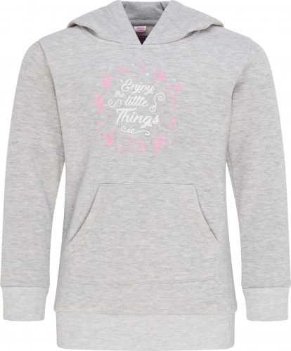 myMo KIDS Mikina světle šedá / světle růžová / bílá