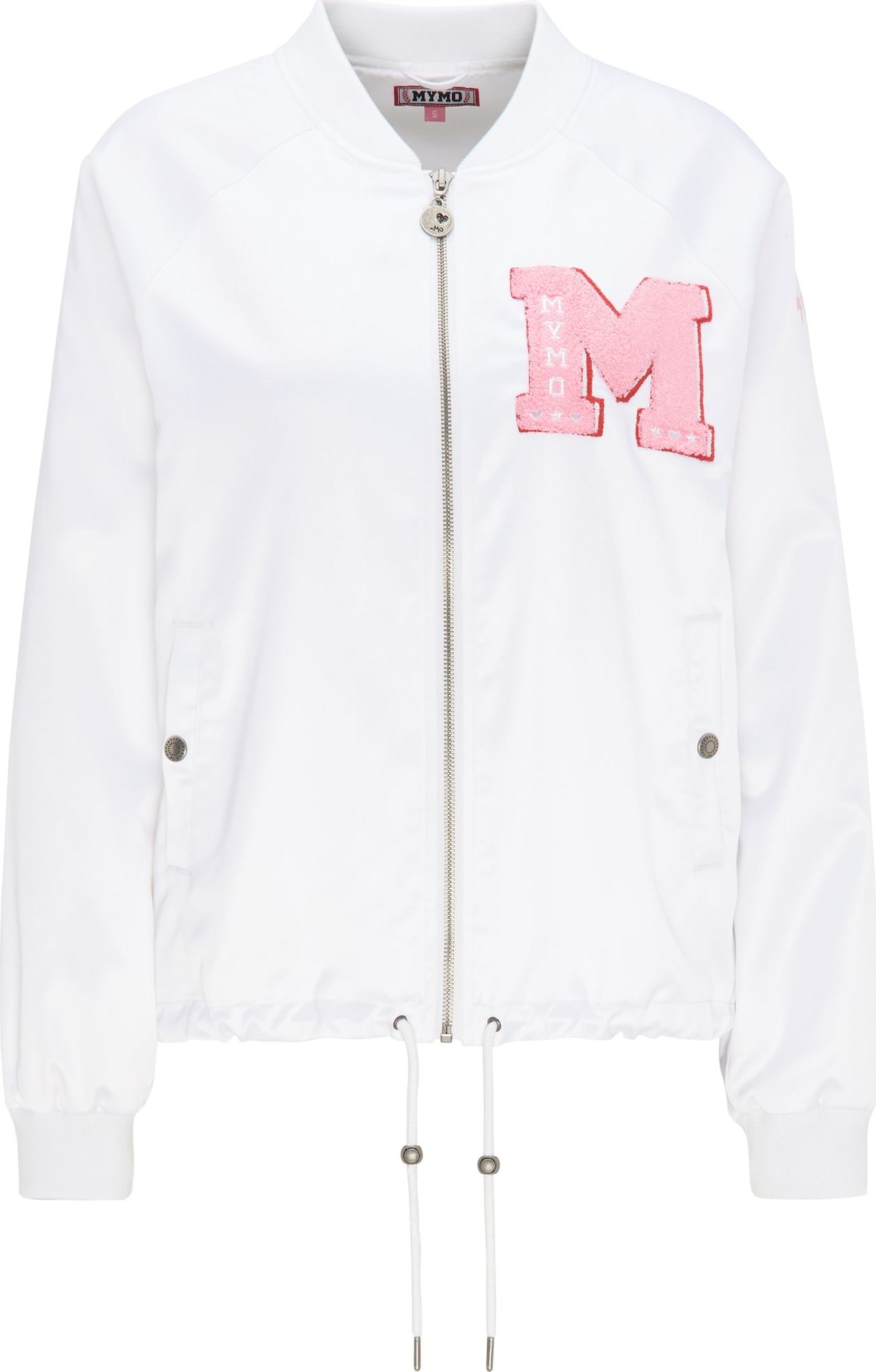 MYMO Přechodná bunda bílá / růžová