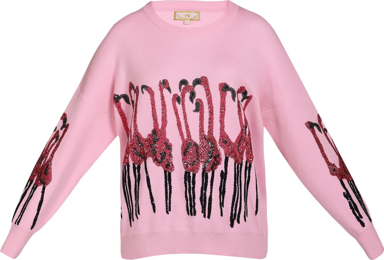 MYMO Svetr růžová / černá / červená