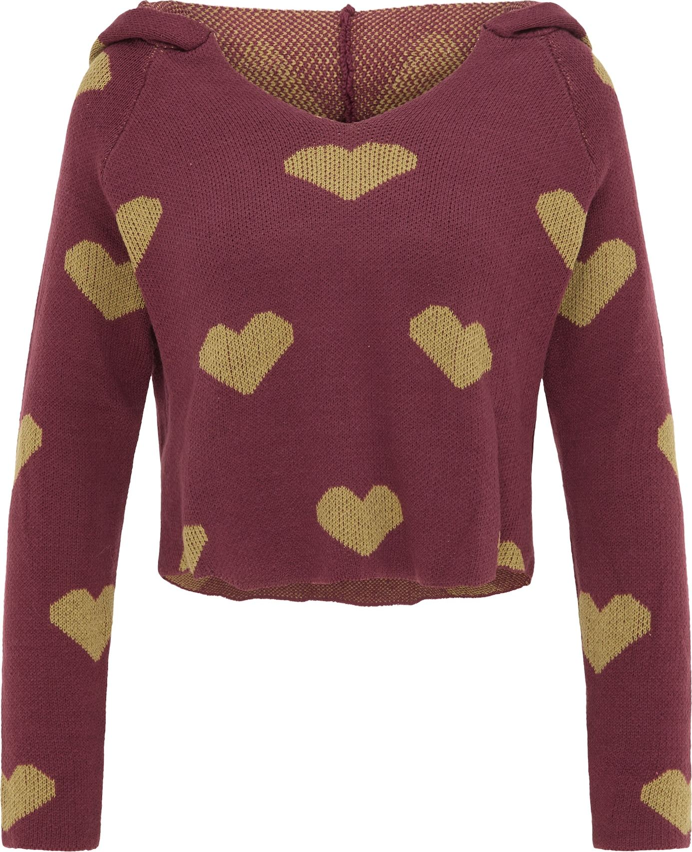 MYMO Svetr hořčicová / lilek