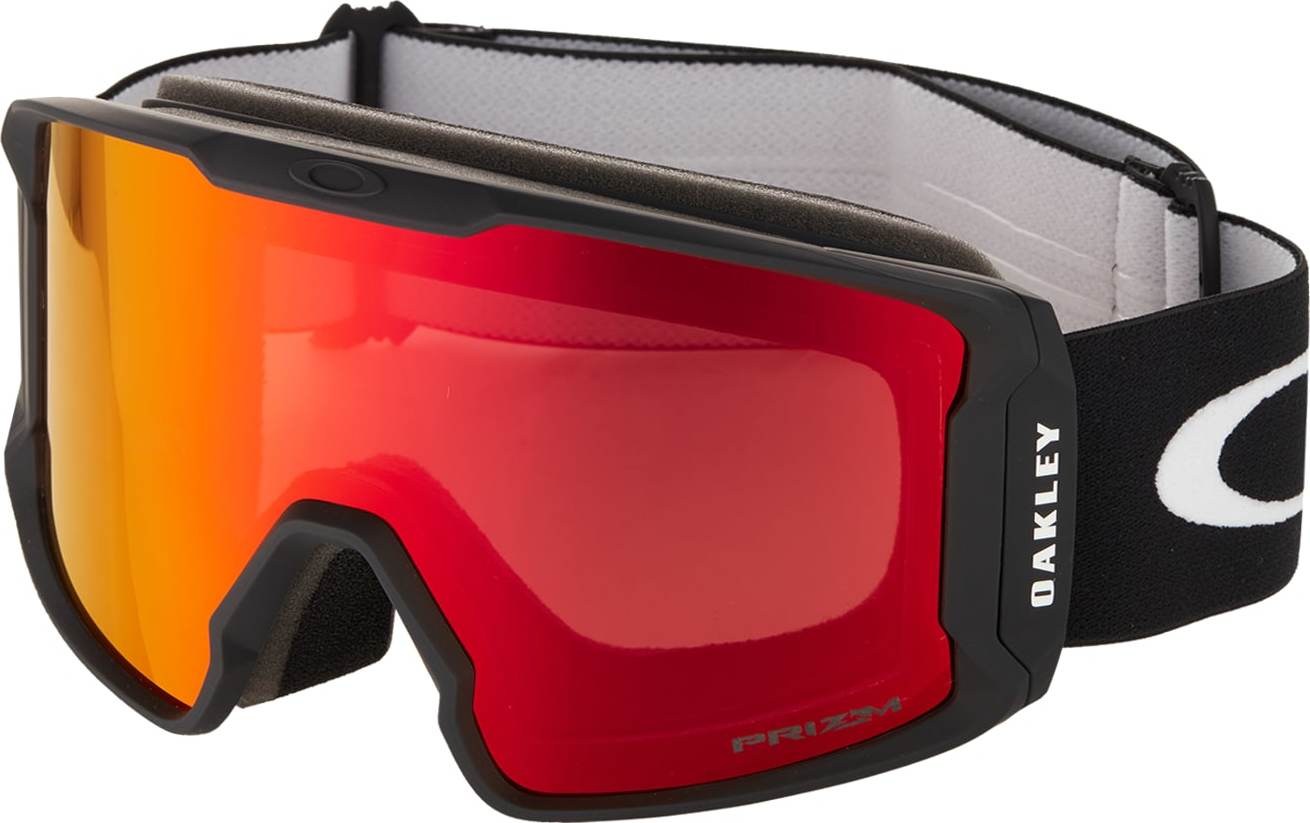 OAKLEY Sportovní brýle 'Line Miner' černá / červený melír / oranžová