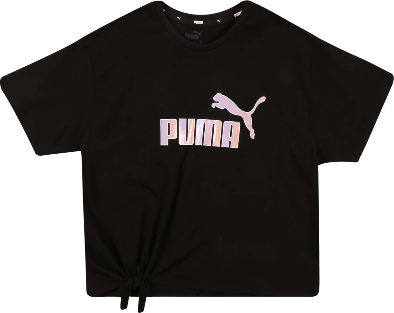 PUMA Tričko černá / světle růžová