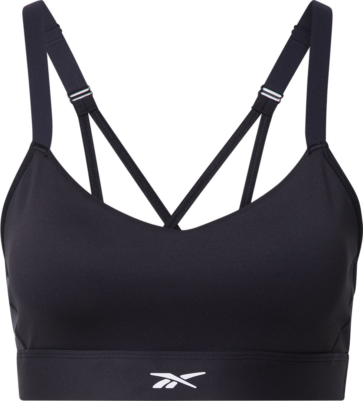 Reebok Sport Sportovní podprsenka černá / bílá