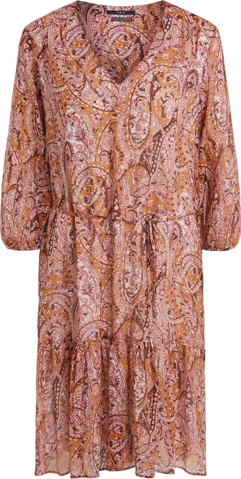 SET Košilové šaty burgundská červeň / oranžově červená / bílá / starorůžová / orchidej