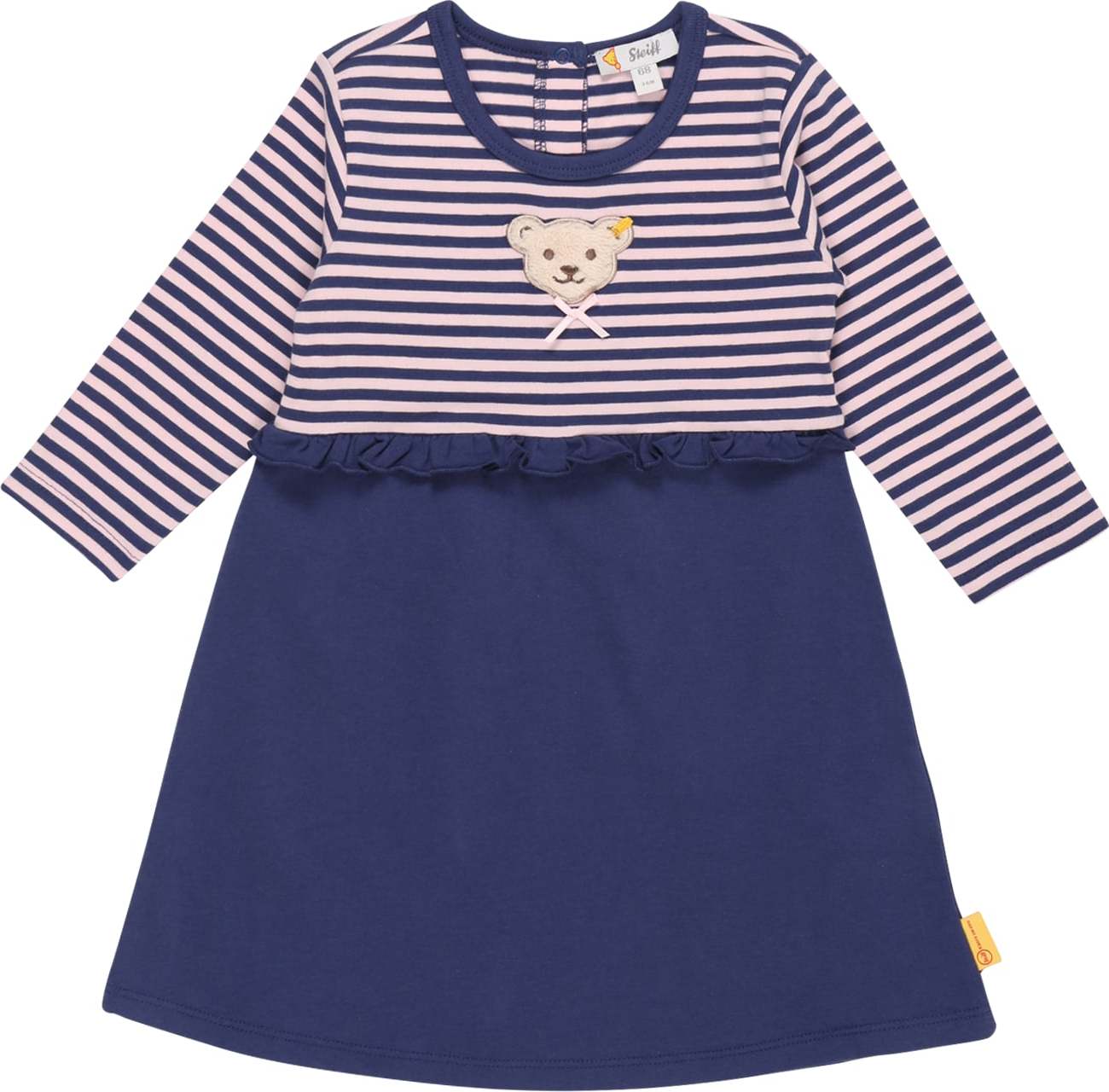 Steiff Collection Šaty námořnická modř / pastelově růžová / béžová