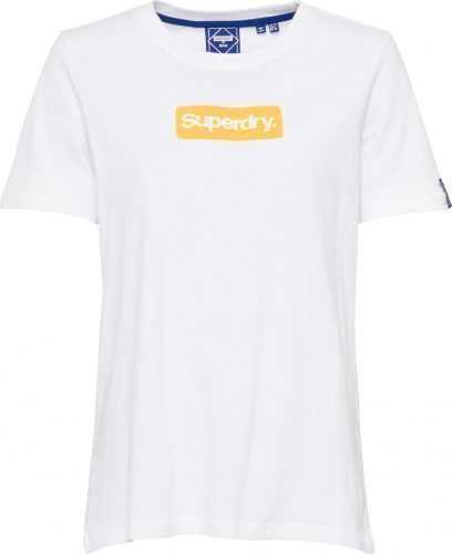 Superdry Tričko bílá / tmavě žlutá