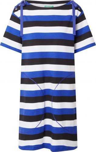 UNITED COLORS OF BENETTON Šaty královská modrá / černá / bílá
