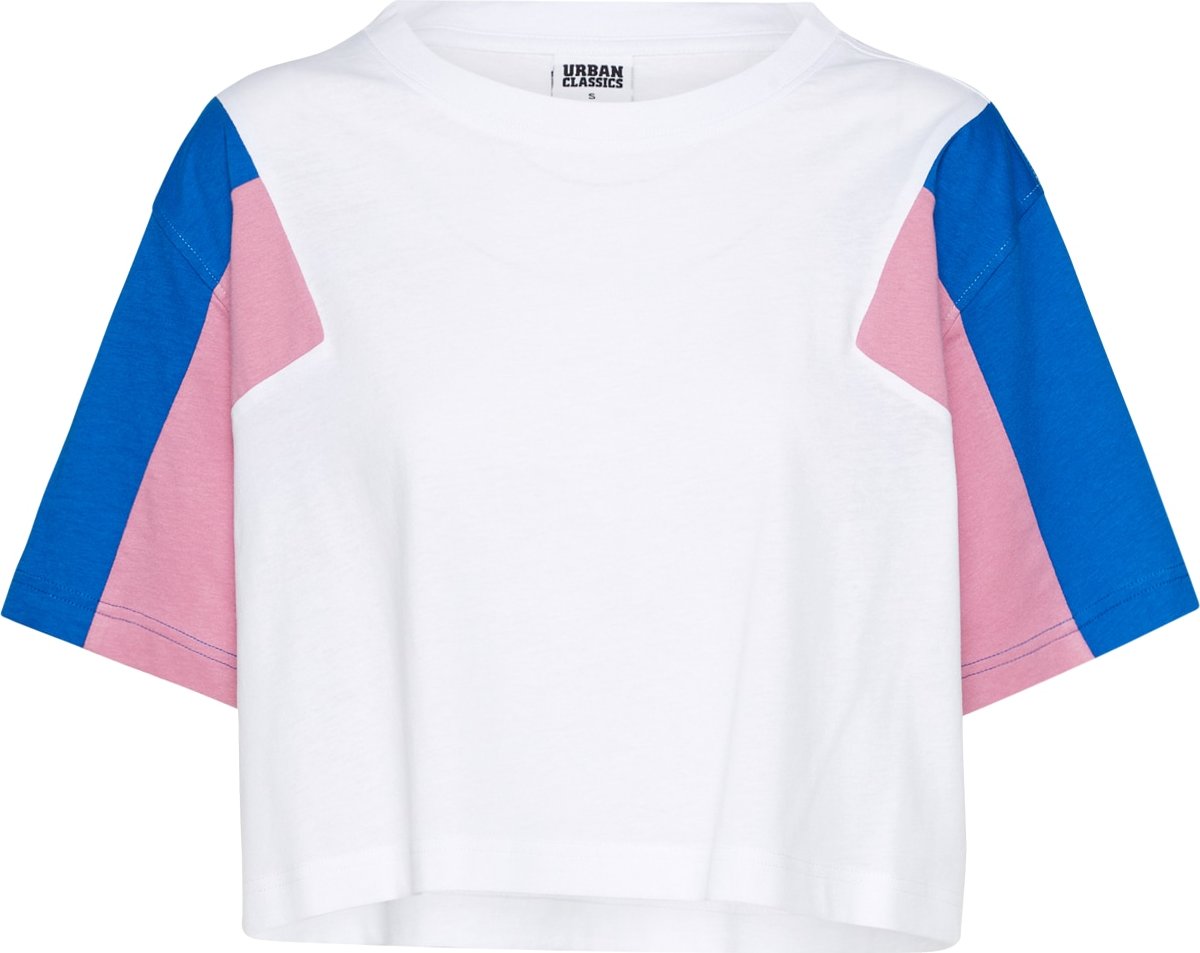Urban Classics Tričko bílá / modrá / pink