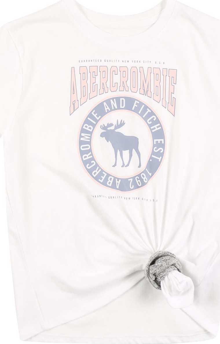 Abercrombie & Fitch Tričko bílá / světle růžová / světlemodrá