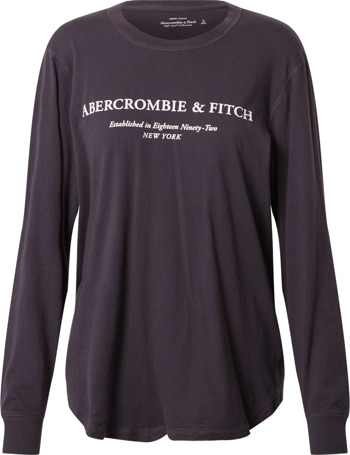 Abercrombie & Fitch Tričko černá / bílá