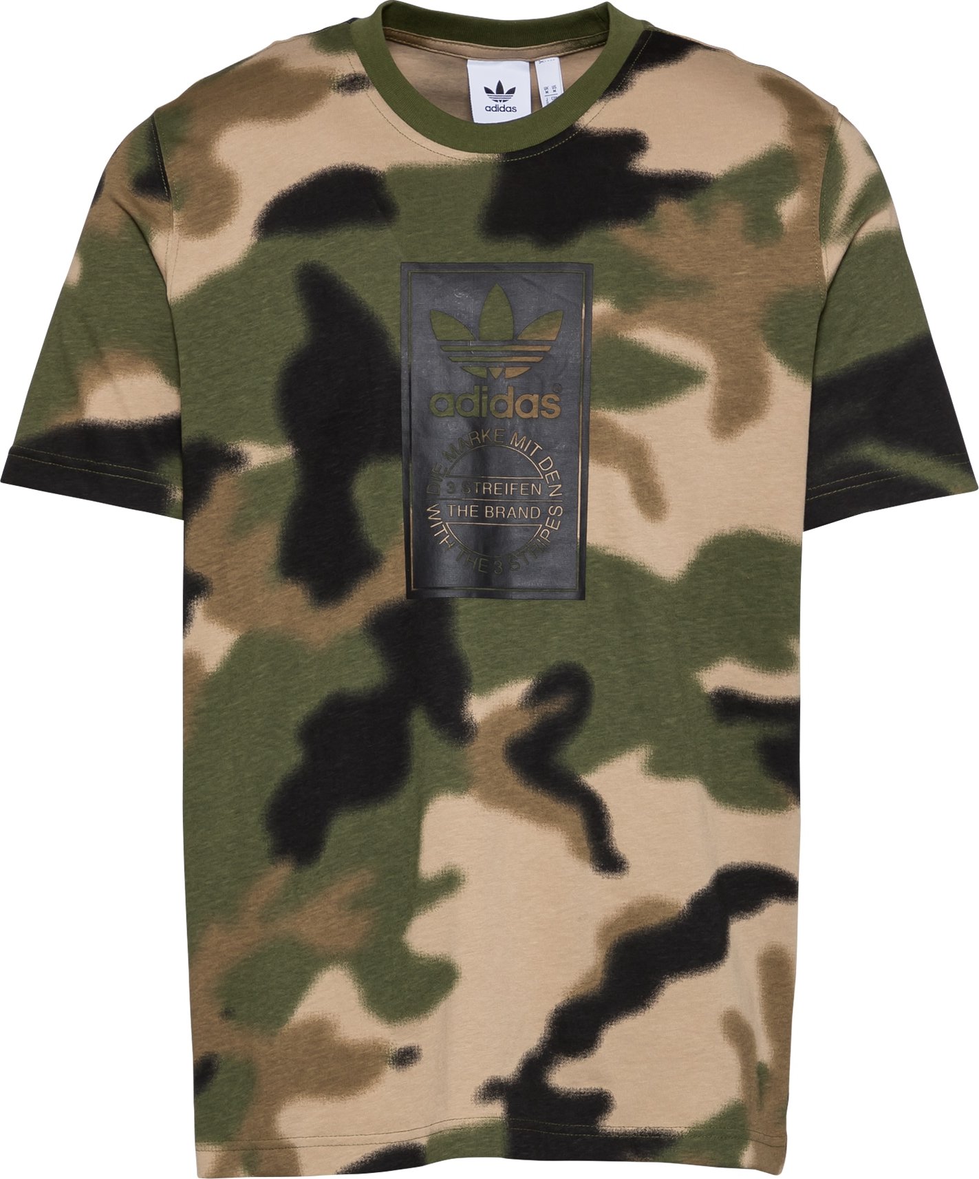 ADIDAS ORIGINALS Tričko zelená / béžová / černá