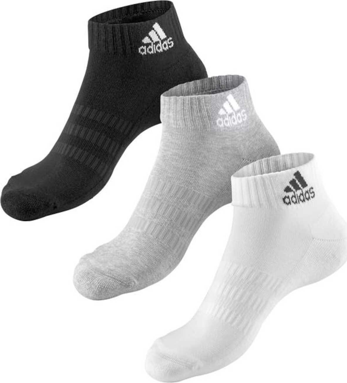 ADIDAS PERFORMANCE Sportovní ponožky černá / bílá / šedá