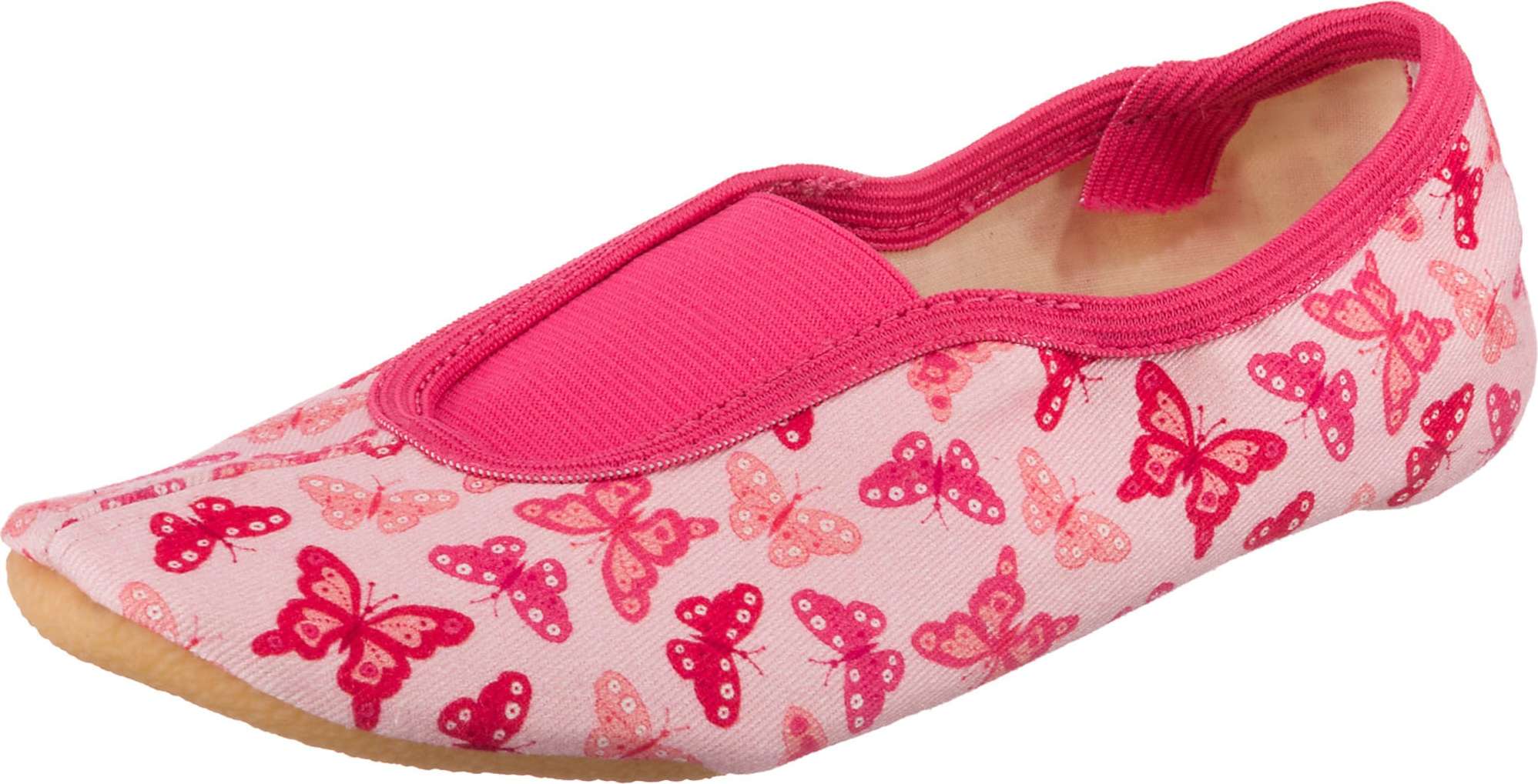 BECK Pantofle 'Papillon' pastelově růžová / pitaya