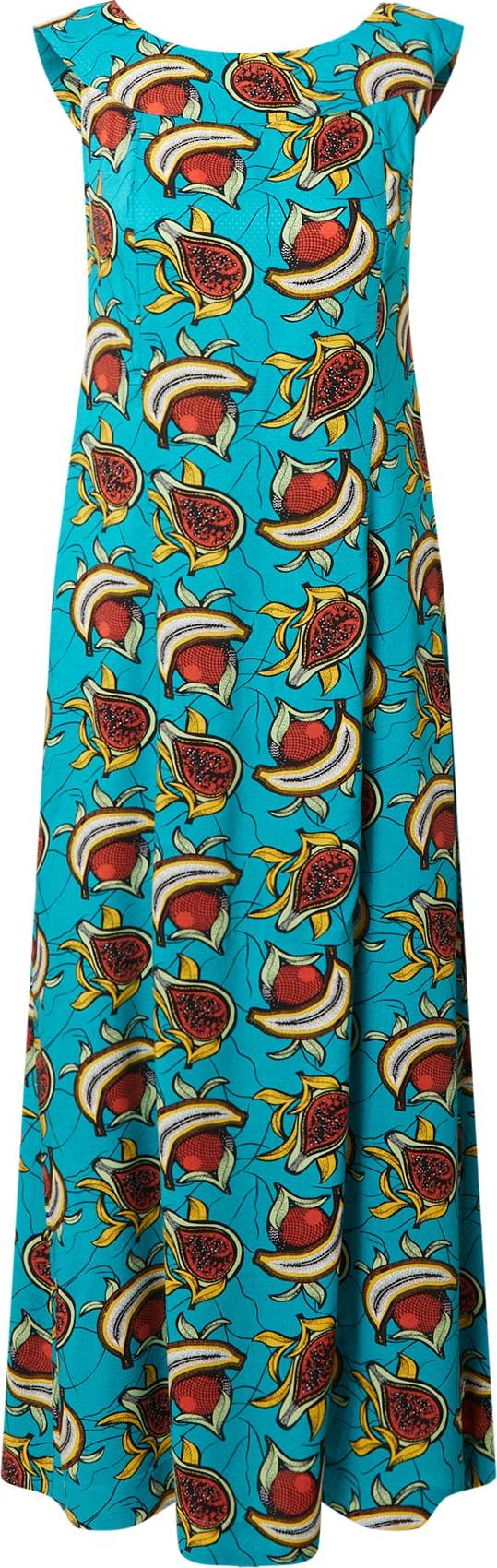 Blutsgeschwister Kleid tyrkysová / rezavě červená / žlutá / bílá