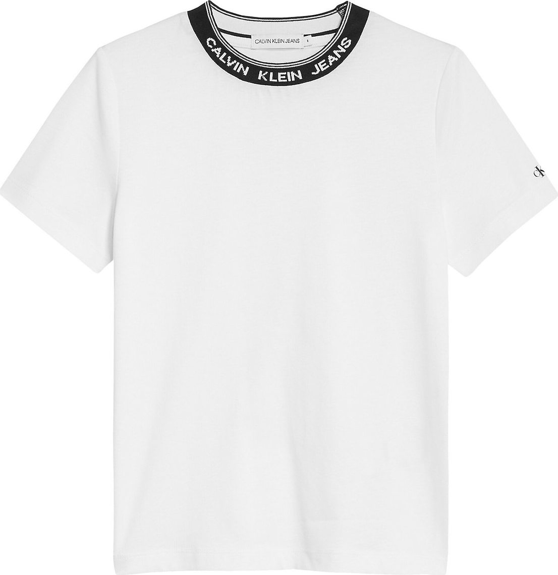 Calvin Klein Jeans Tričko bílá / černá