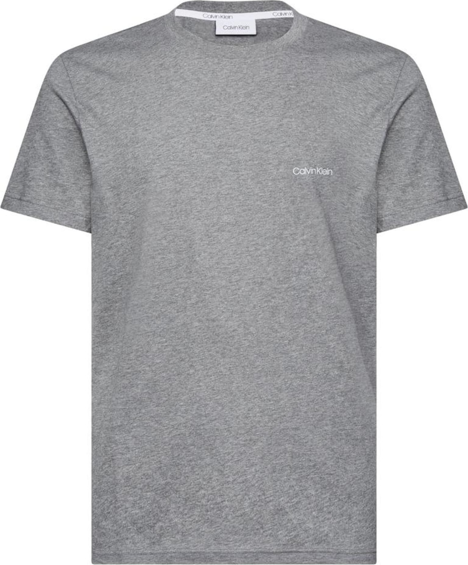 Calvin Klein Tričko kouřově šedá / šedý melír