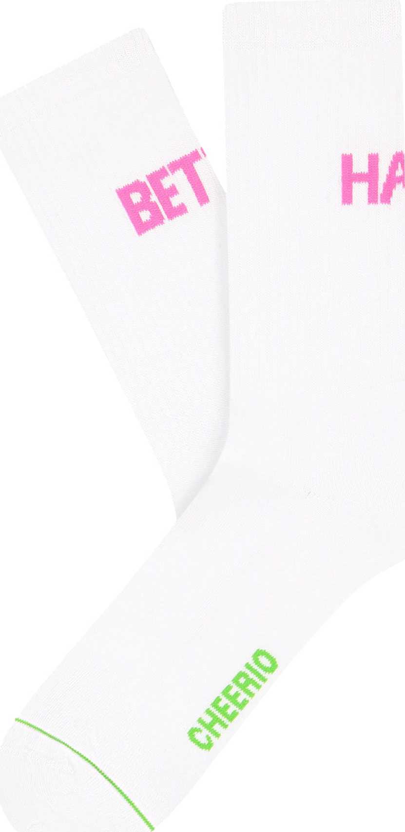 CHEERIO* Ponožky 'BETTER HALF' bílá / pink