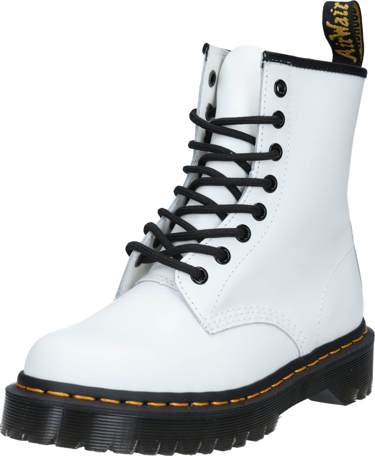 Dr. Martens Šněrovací kozačky bílá / černá