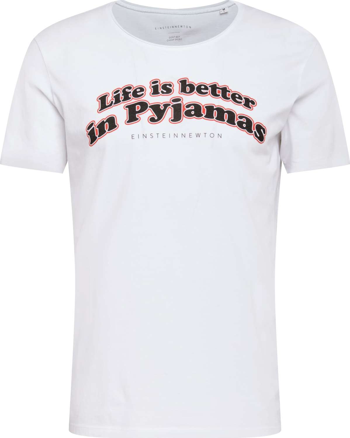EINSTEIN & NEWTON Shirt 'Pyjamas' bílá / černá / korálová