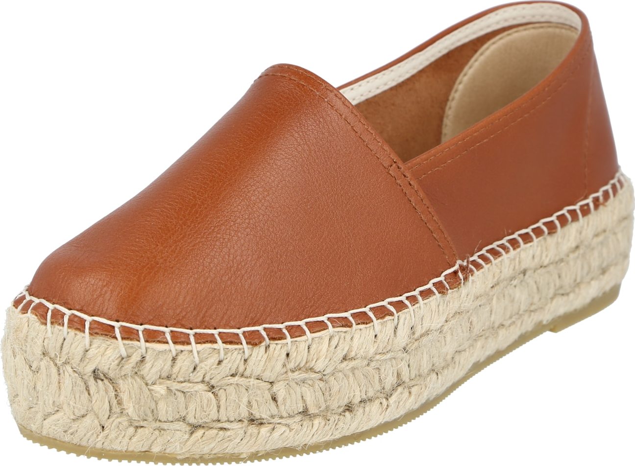 espadrij l´originale Espadrilky 'Classic Cuir High' koňaková