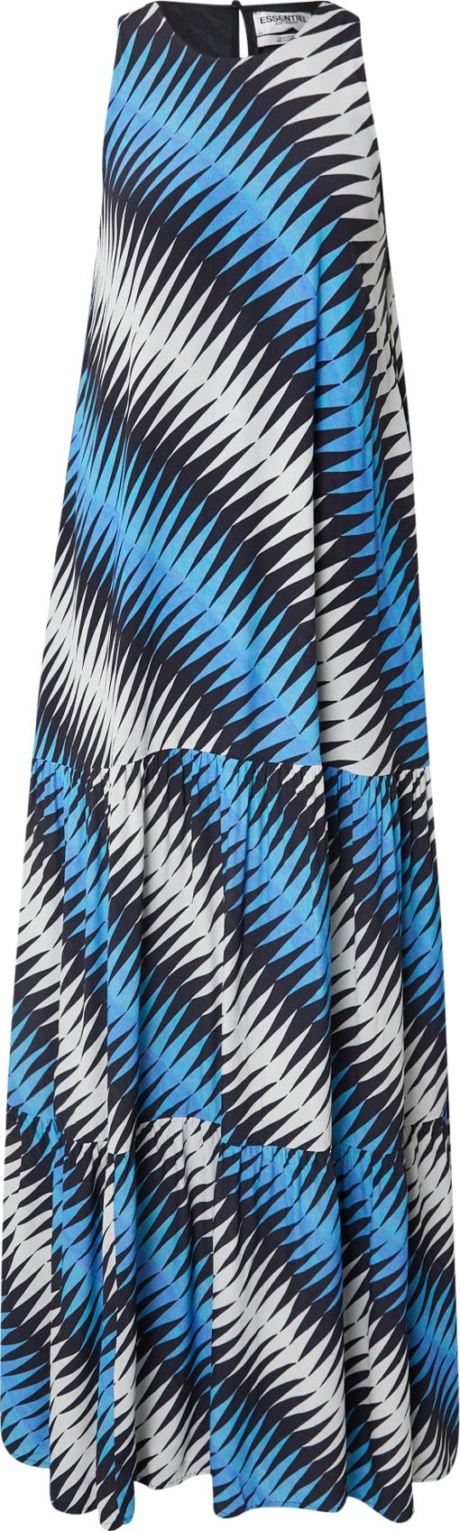 Essentiel Antwerp Letní šaty 'Zuwu' modrá / bílá / černá