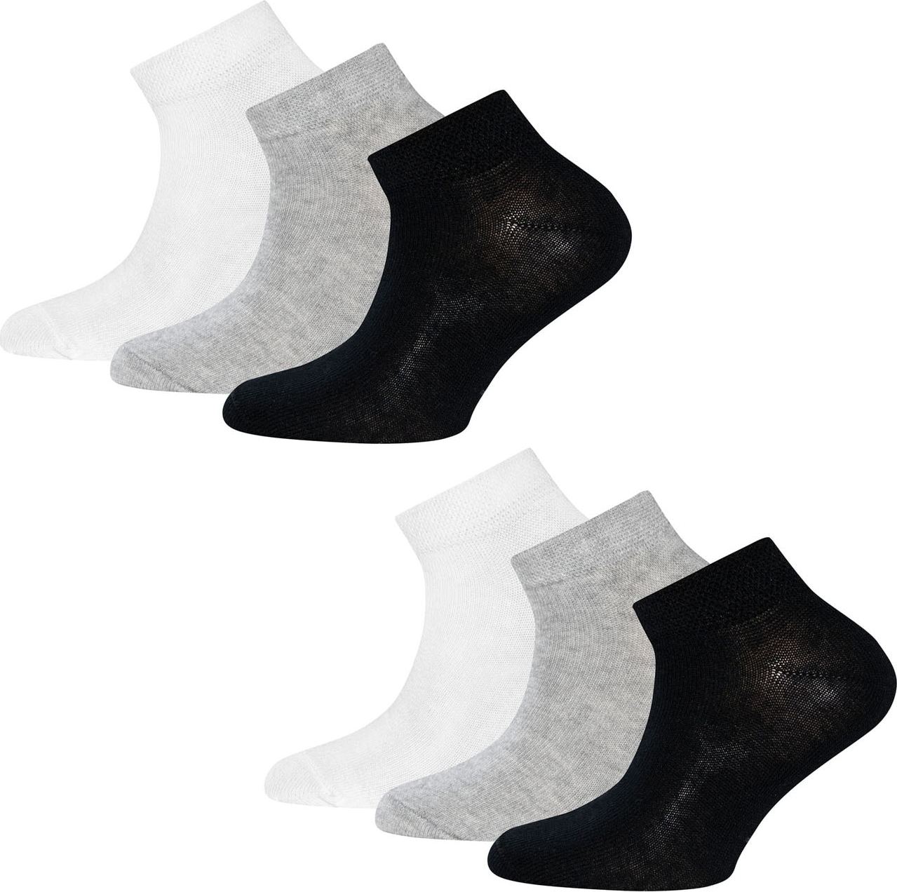 EWERS Ponožky bílá / šedý melír / černá