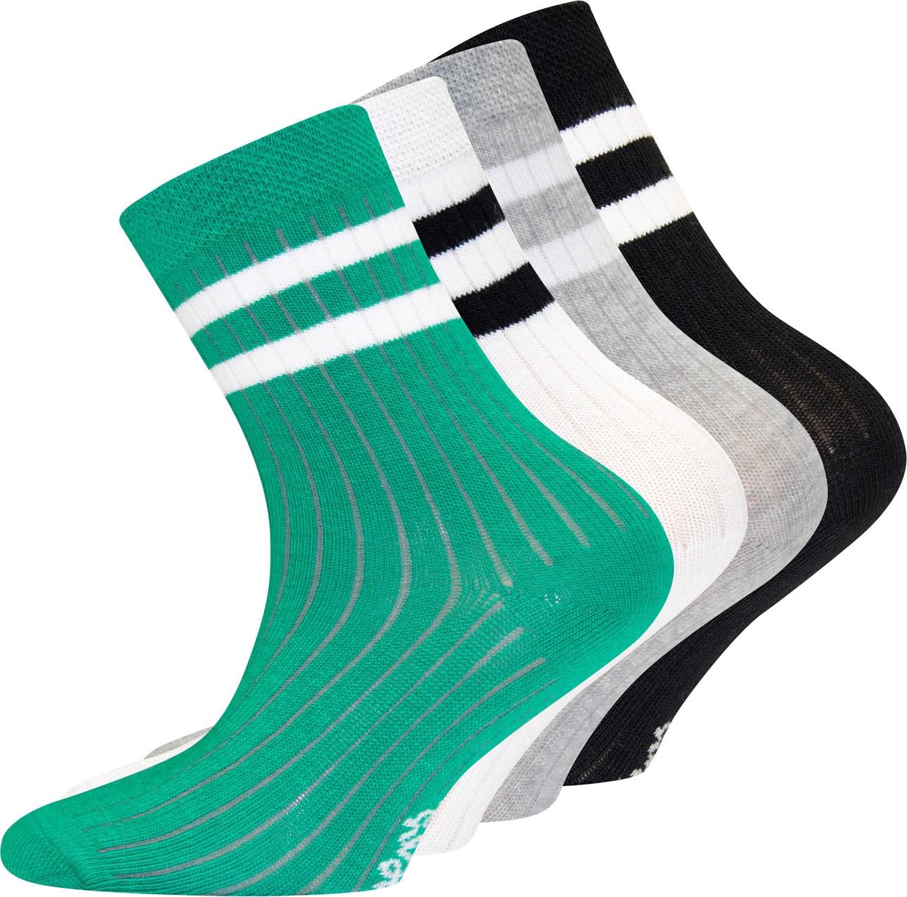 EWERS Ponožky zelená / bílá / černá / světle šedá