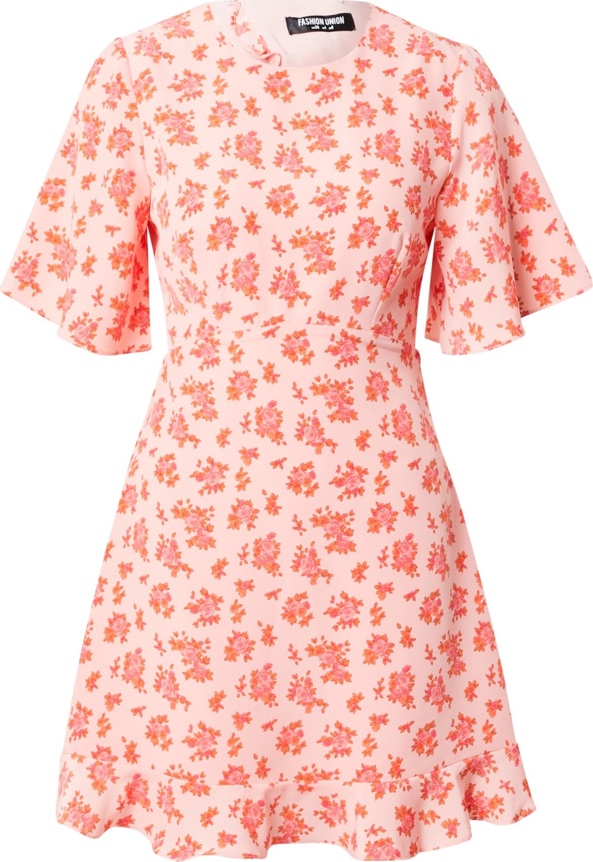 Fashion Union Šaty pink / oranžová / růžová