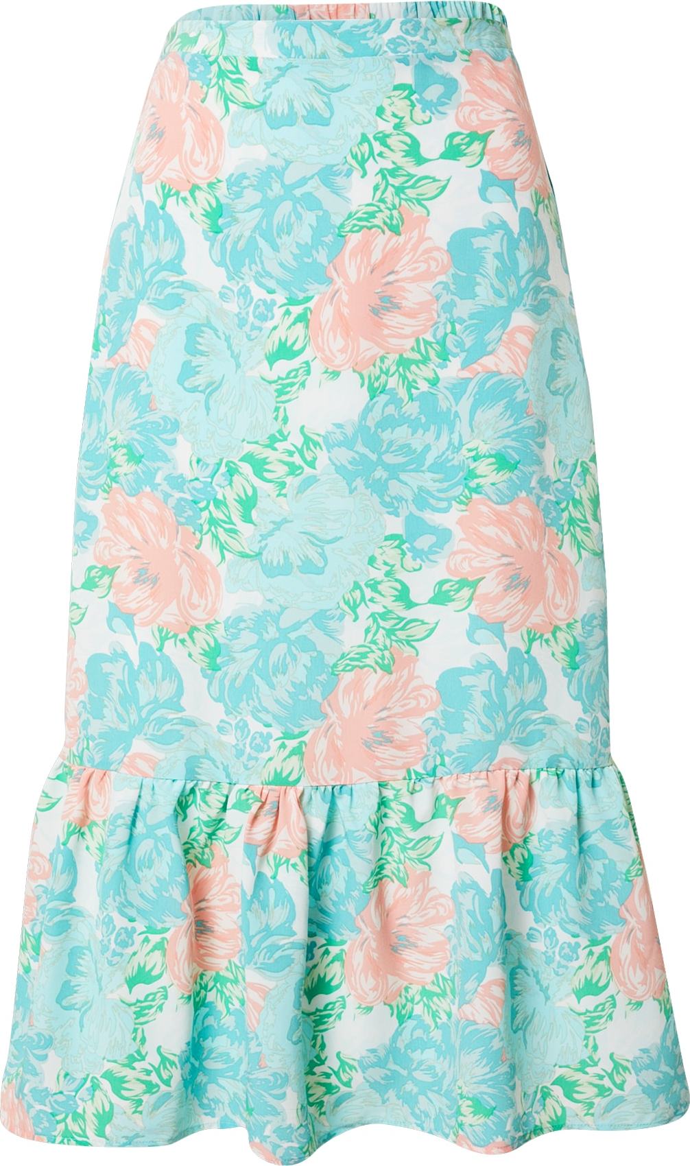 Fashion Union Sukně 'SHIMMER' světlemodrá / pink / pastelově zelená