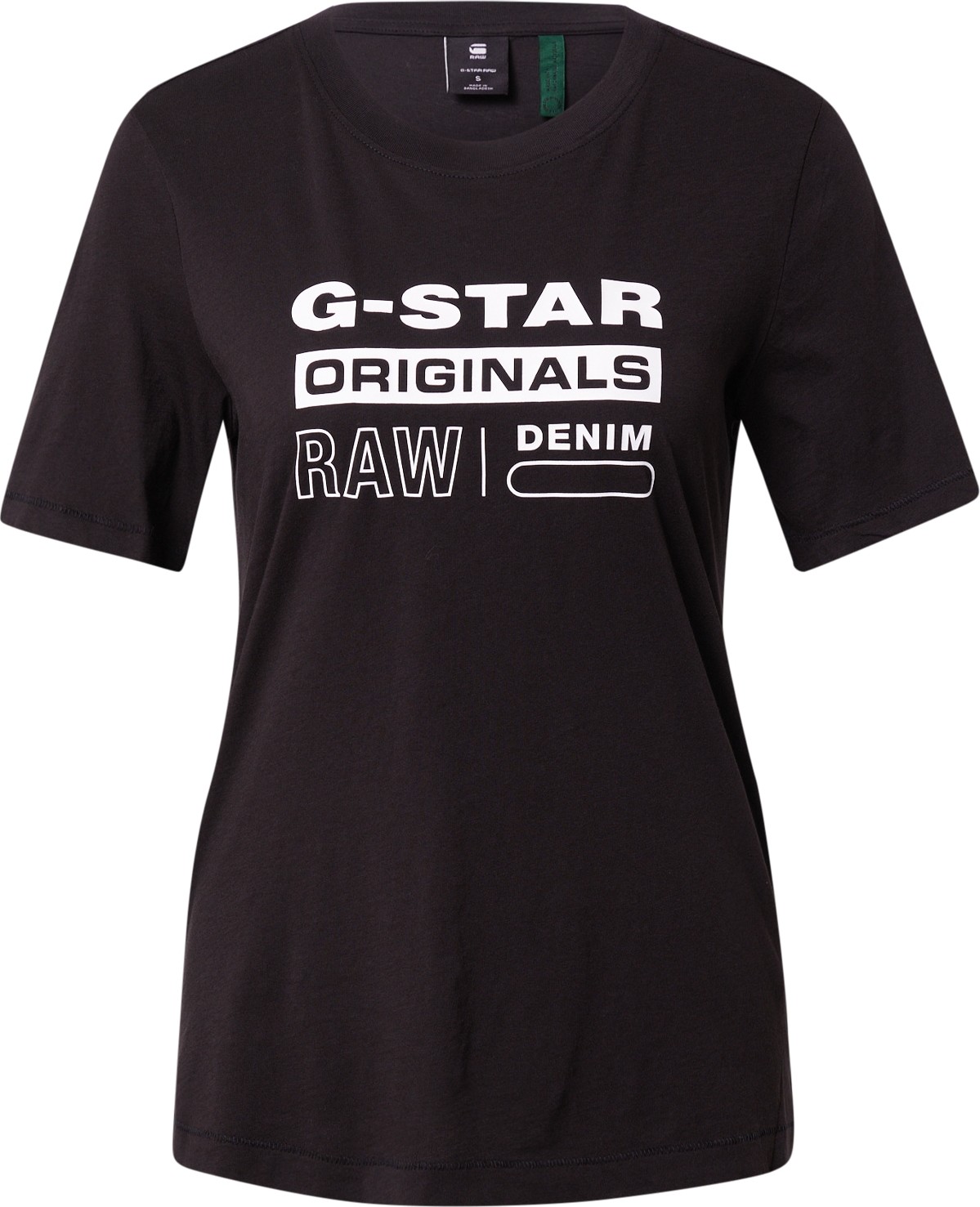 G-Star RAW Tričko černá / bílá