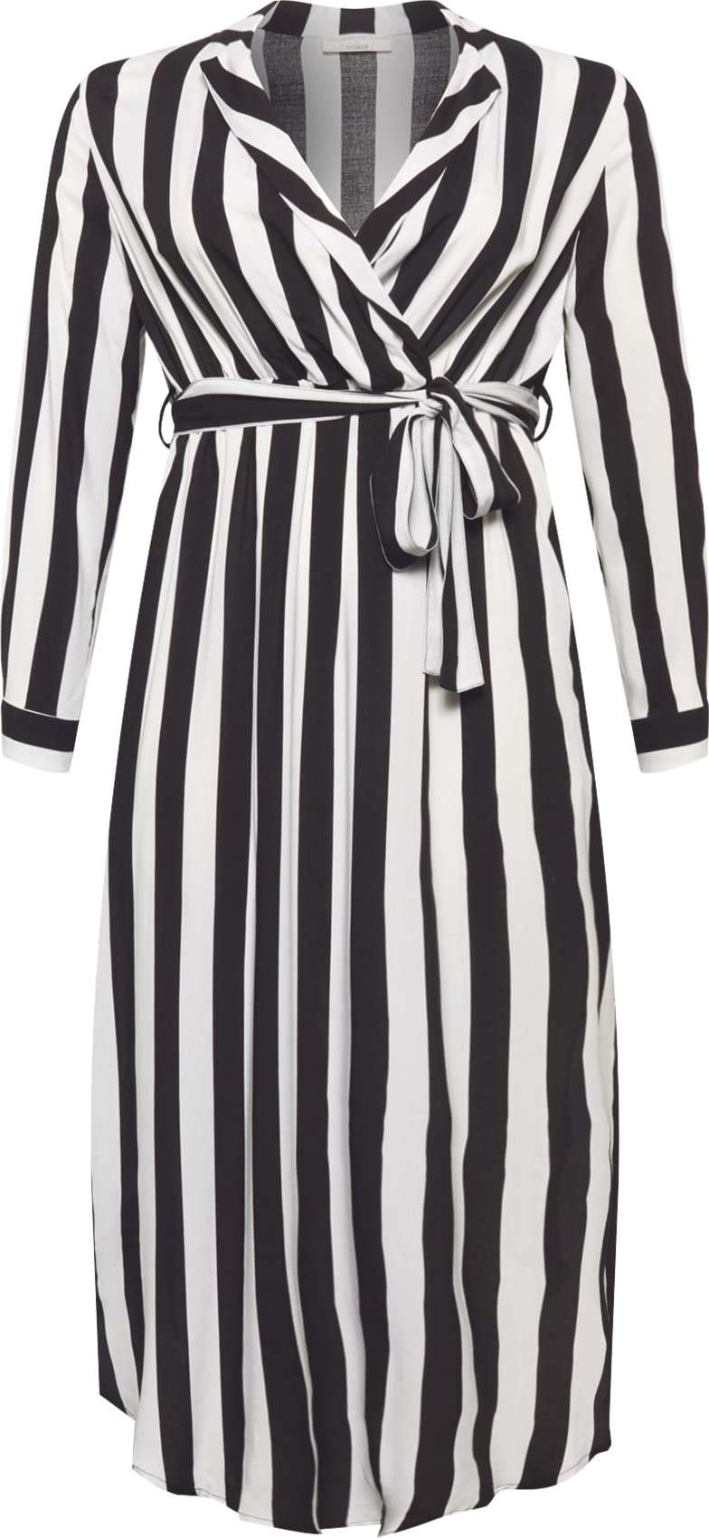 Guido Maria Kretschmer Curvy Collection Košilové šaty 'Denise' bílá / černá