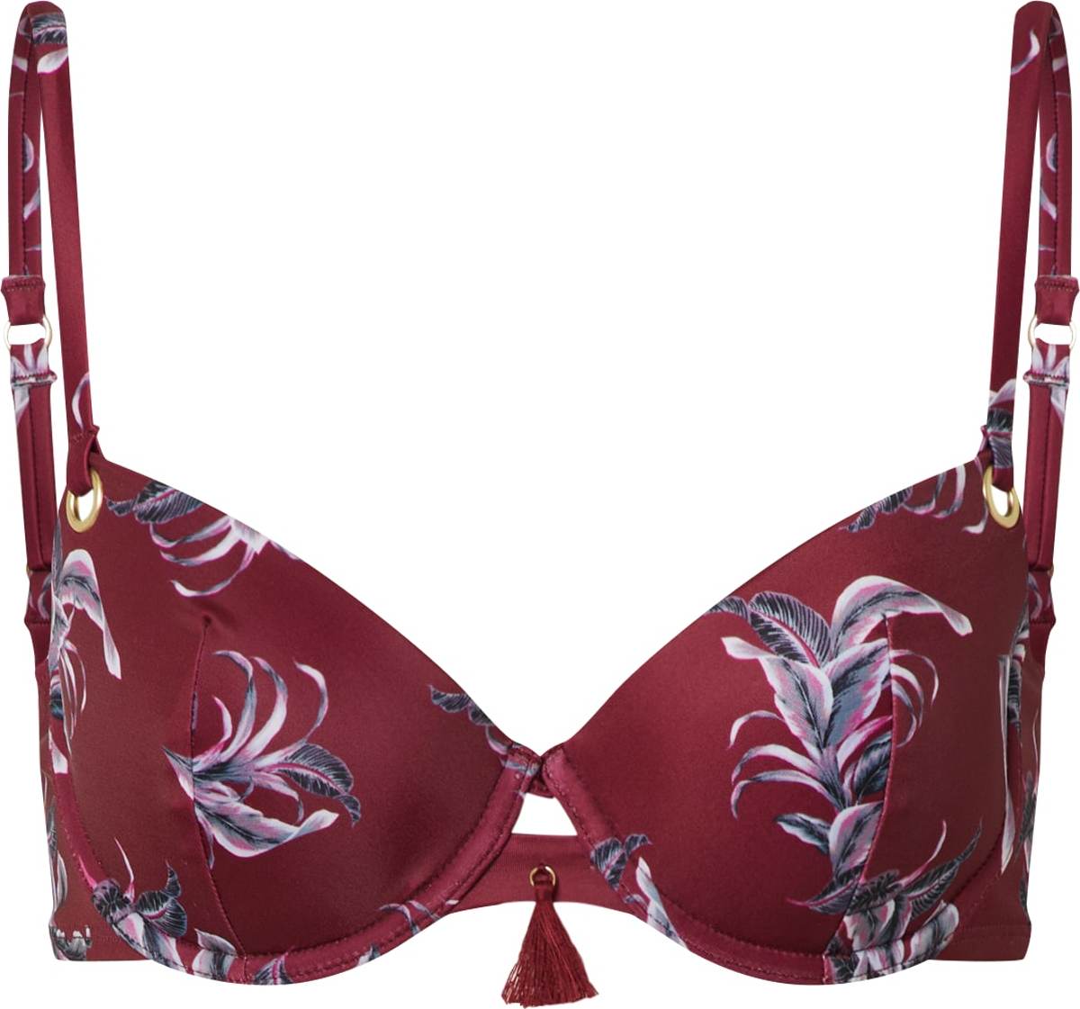 Hunkemöller Horní díl plavek 'Tropic' krvavě červená / mix barev