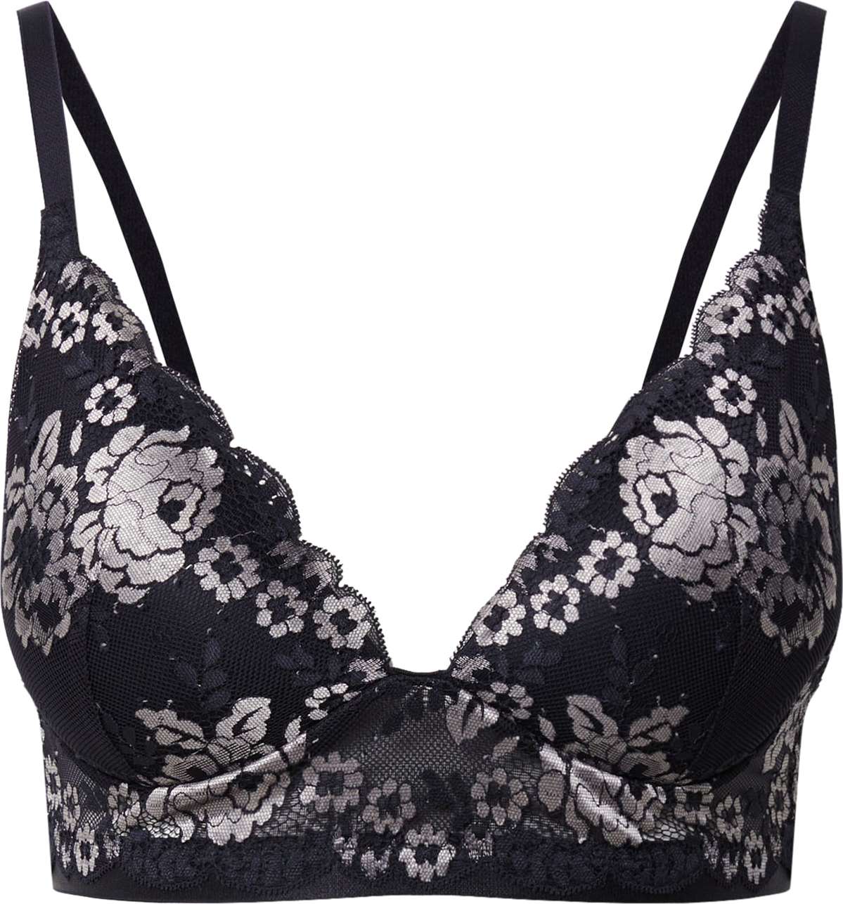 Hunkemöller Podprsenka 'Michelle' černá / stříbrná