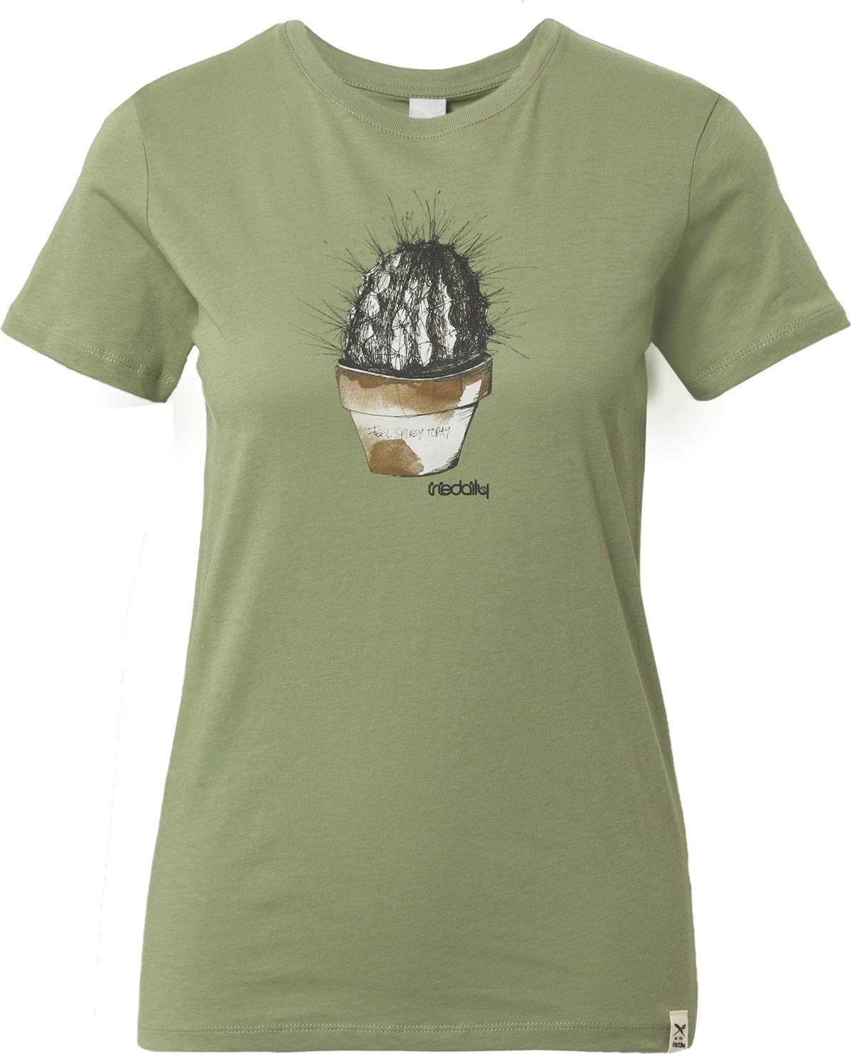 Iriedaily Tričko 'Spikey' olivová / černá / brokátová / bílá