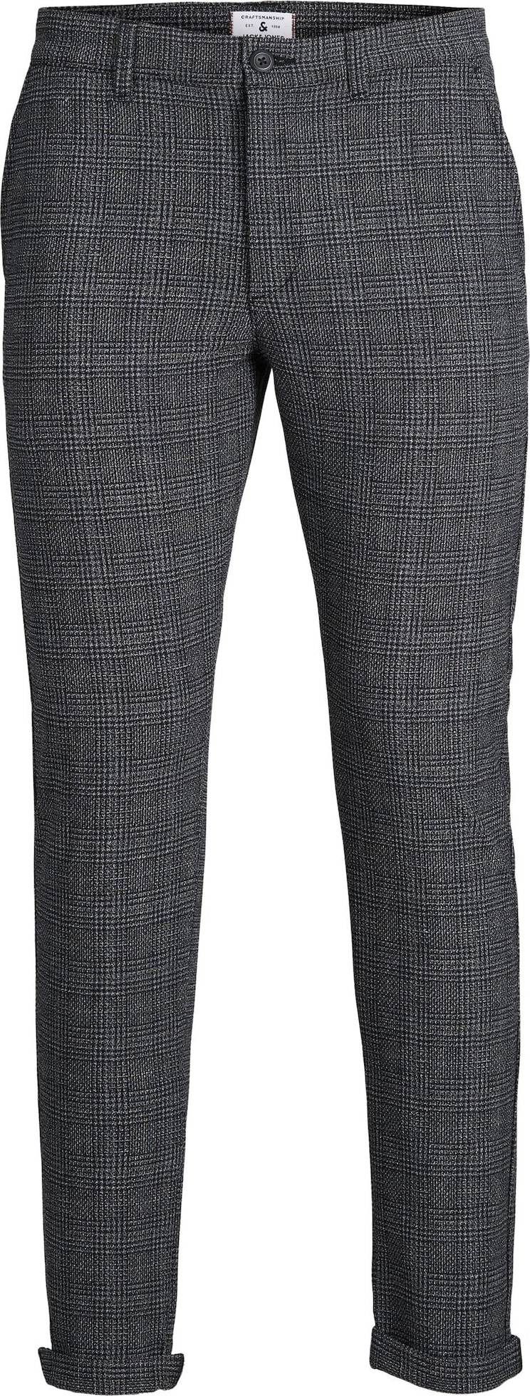 JACK & JONES Chino kalhoty 'MARCO STUART' černá / šedá