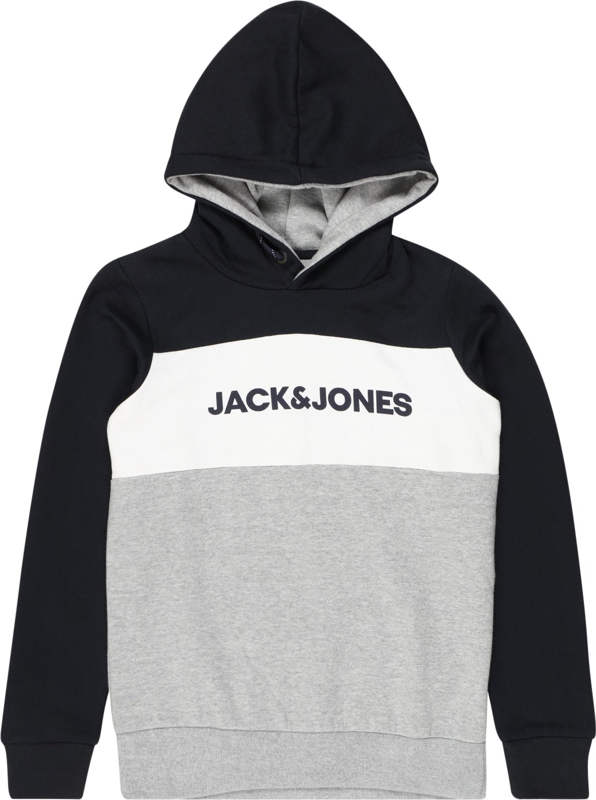 Jack & Jones Junior Mikina námořnická modř / bílá / šedý melír
