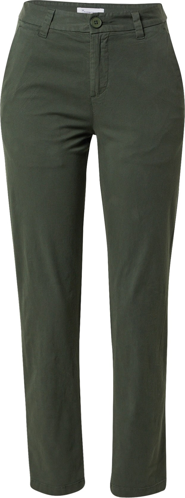 KnowledgeCotton Apparel Chino kalhoty 'WILLOW' tmavě zelená