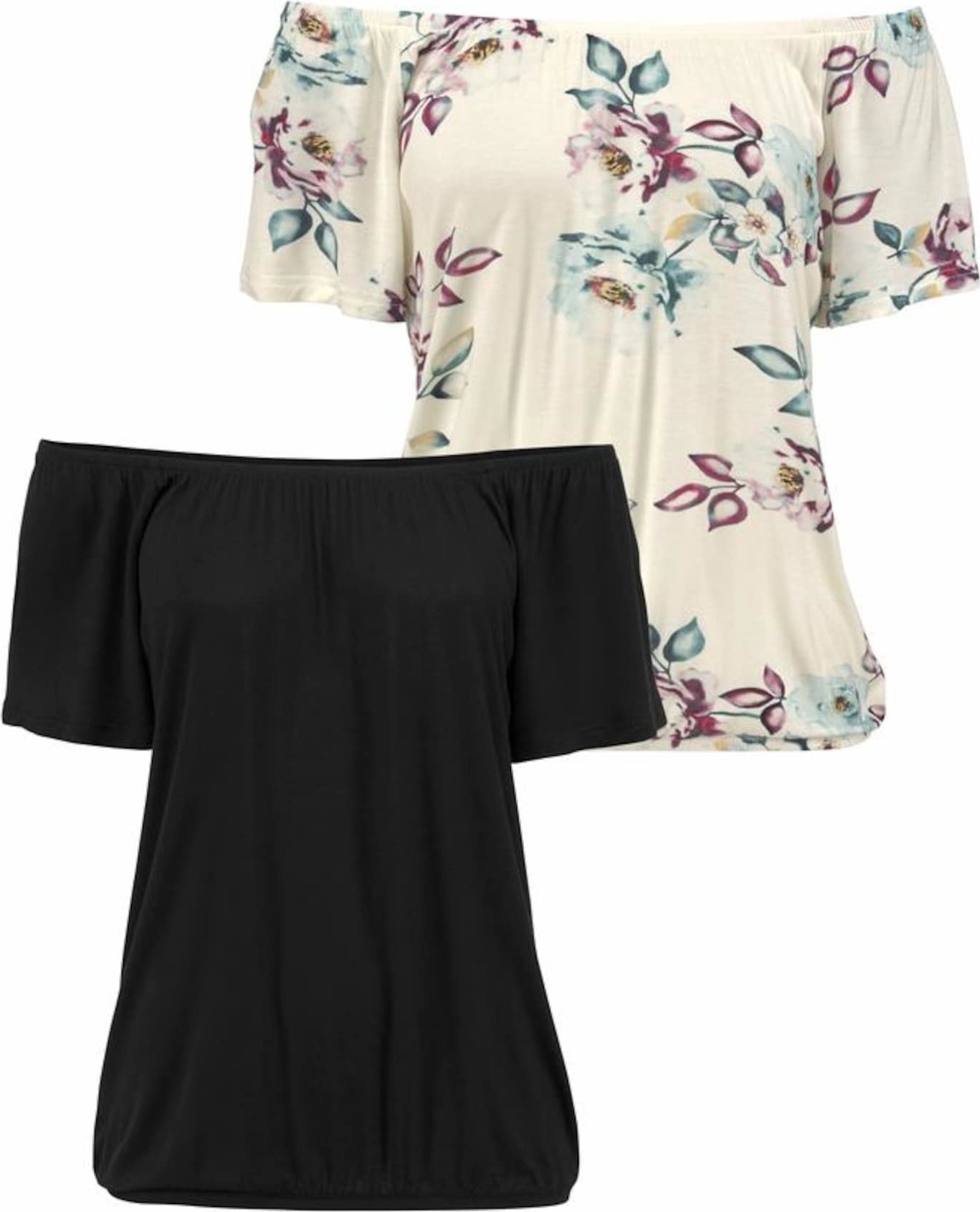 LASCANA Tričko krémová / černá