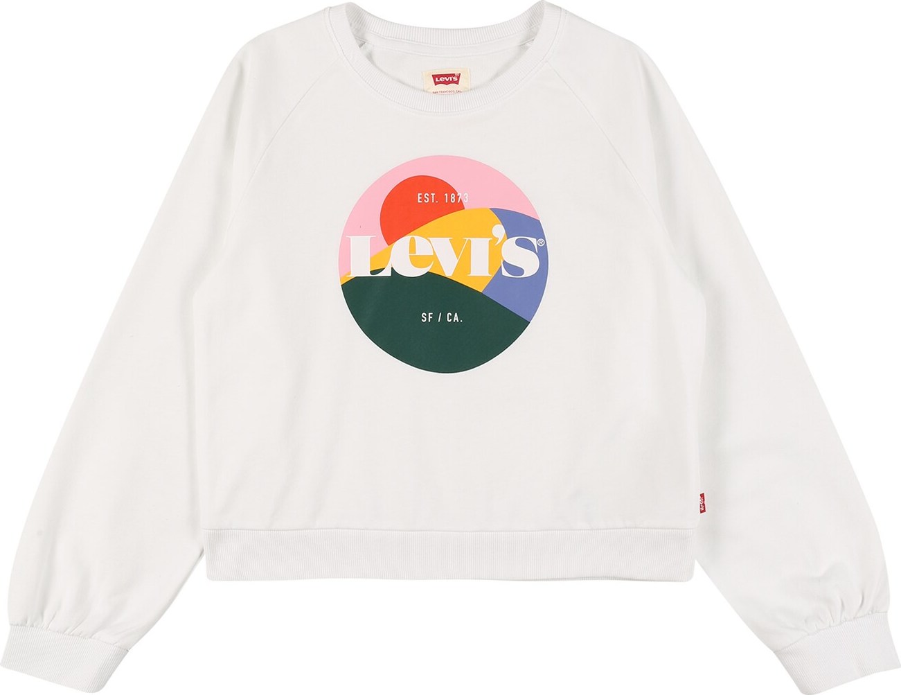 LEVI'S Mikina bílá / tmavě zelená / světle růžová / tmavě žlutá / fialová